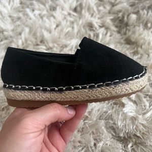 Toddler black suede espadrilles